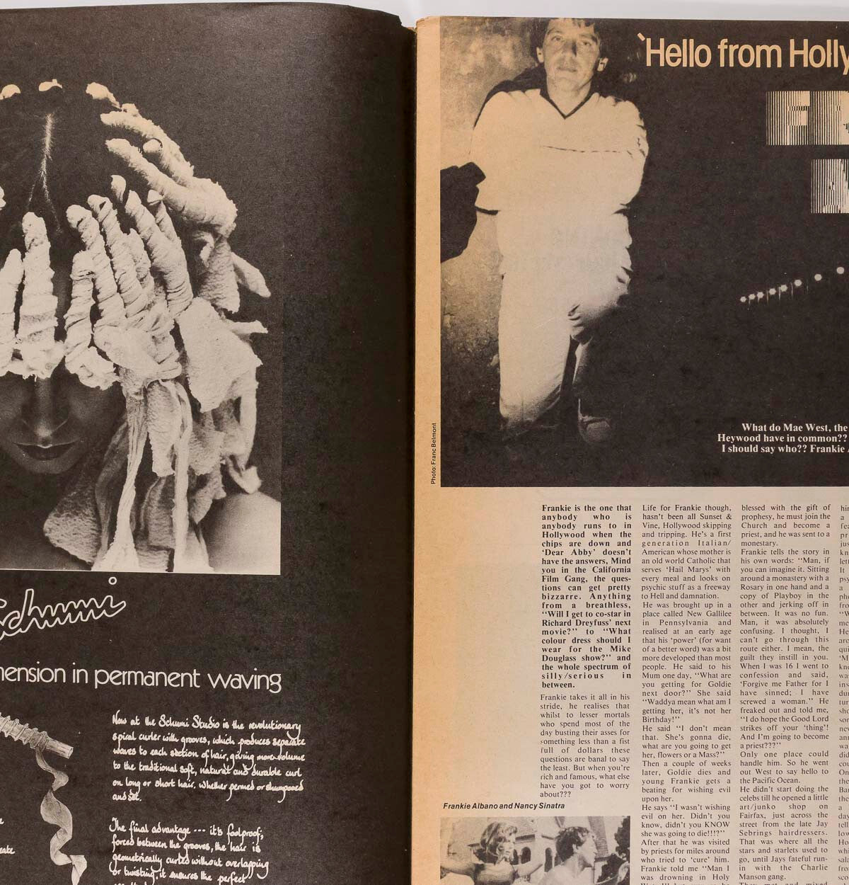 OLIVIA NEWTON JOHN Jaws EARTHA KITT Amanda Lear FRANKIE ALBANO Frizz magazine UK