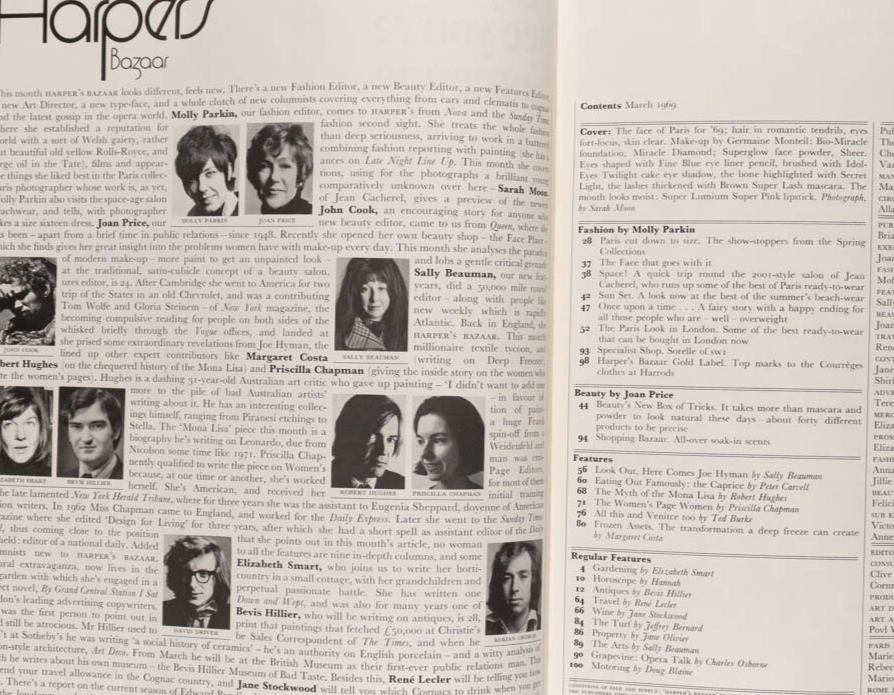 Sarah Moon QUANT Peccinotti HARPER'S BAZAAR March 1969 Kellie Wilson RABANNE vtg