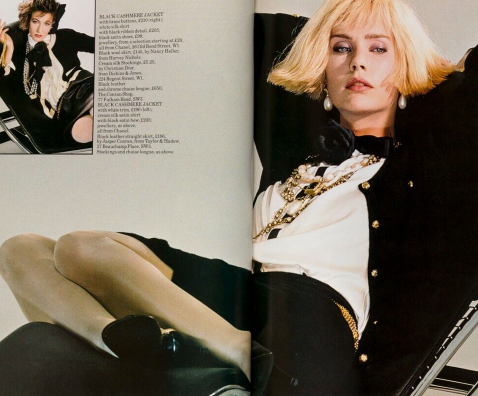Catherine Oxenberg PAUL NICHOLAS Gianfranco Ferre TIM RICE Dufy HARPER'S & QUEEN
