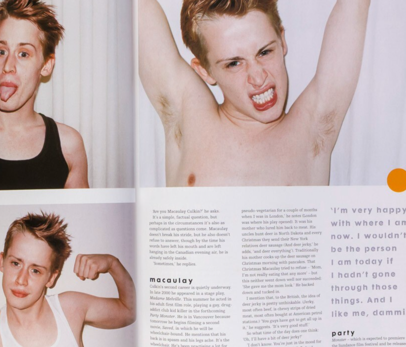 Macaulay Culkin JUSTIN TIMBERLAKE Asia Argento THE FACE magazine November 2002