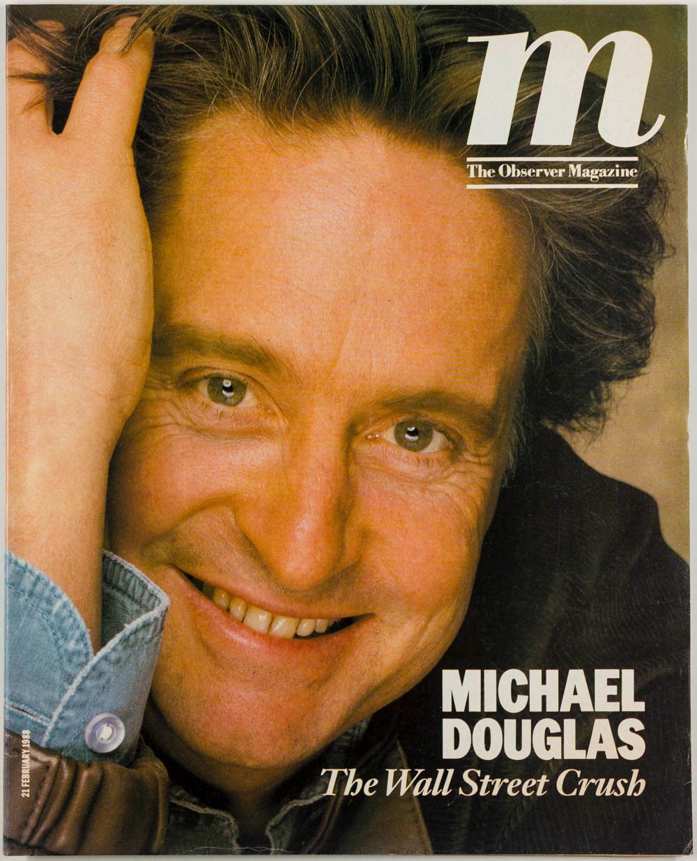 MICHAEL DOUGLAS The Wall Street Crush OBSERVER M magazine 21 February 1988 UK