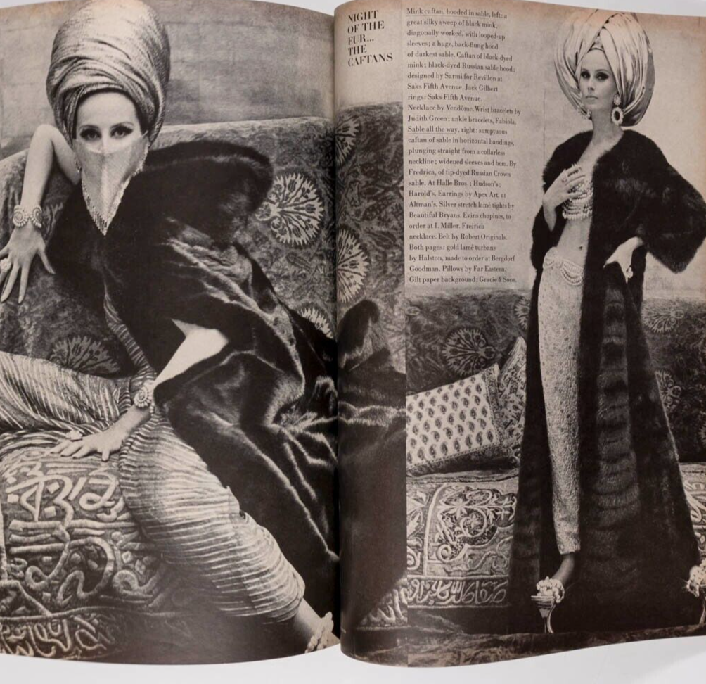 Brigitte Bauer VERUSCHKA Benedetta Barzini VOGUE 1965 Gres HELMUT NEWTON Capote