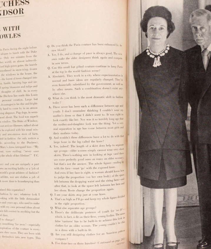 Beate Schultz HIRO Wallis Simpson US HARPER'S BAZAAR May 1966 Avedon SCHLESINGER
