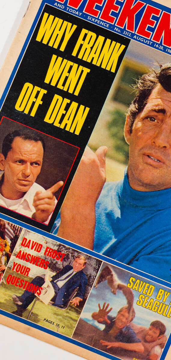 Dean Martin FRANK SINATRA David Frost RARE British weekly WEEKEND magazine 1960S
