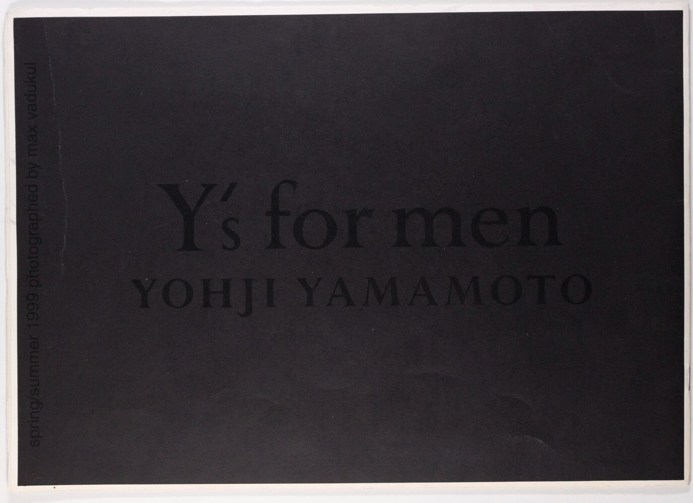 YOHJI YAMAMOTO women's + Y's for men LOOKBOOK 1999 SPRING SUMMER Max Vadukul VTG