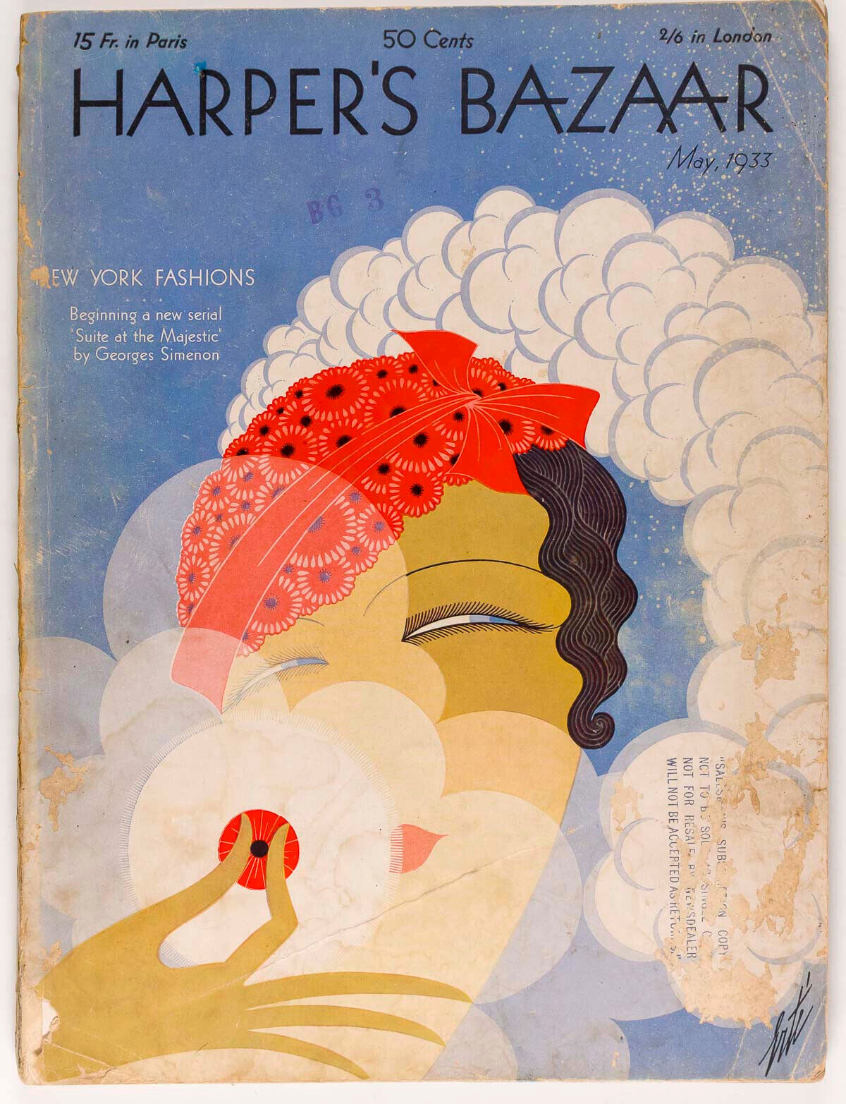 Erte DOROTHY PARKER Colette HARPERS BAZAAR May 1933 Chanel GEORGES SIMENON Patou