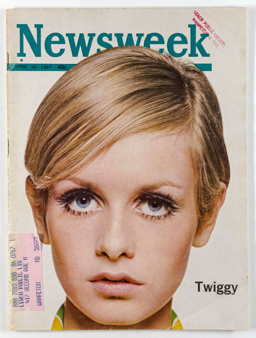 Twiggy MELVIN SOKOLSKY Bert Stern FORD MUSTANG April 1967 Newsweek magazine US