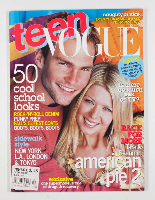 Seann William Scott TARA REID Streetwear TEEN VOGUE Fall 2001 Denim NSYNC Coats