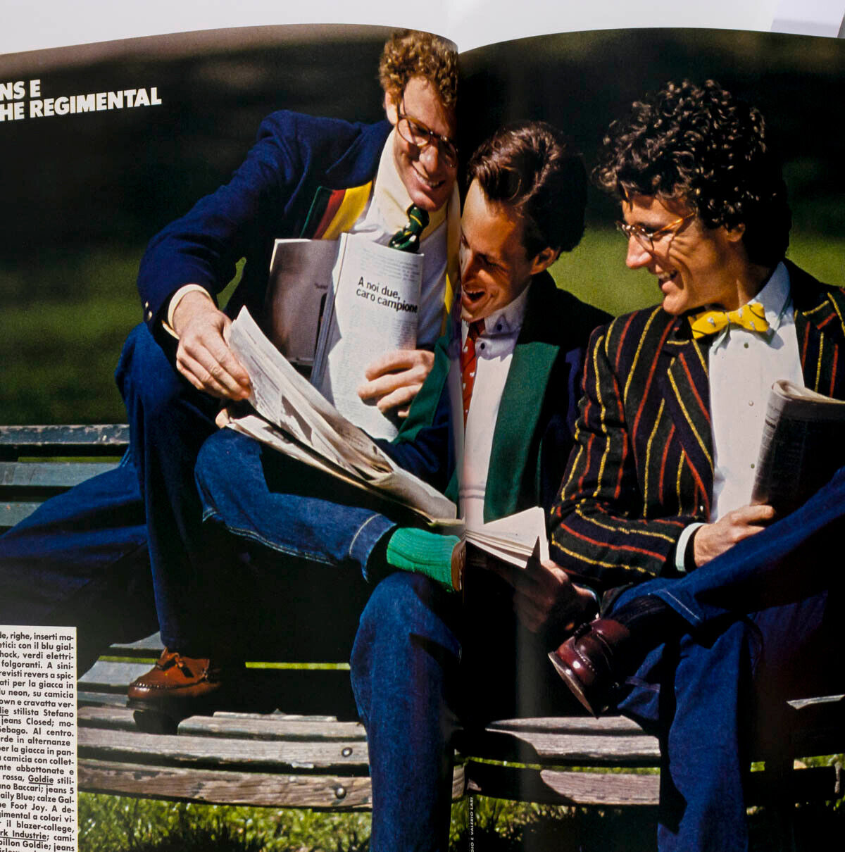 ANDY WARHOL Matt Dillon BRUCE WEBER Blue Denim Jeans ALDO FALLAI L'uomo Vogue 80