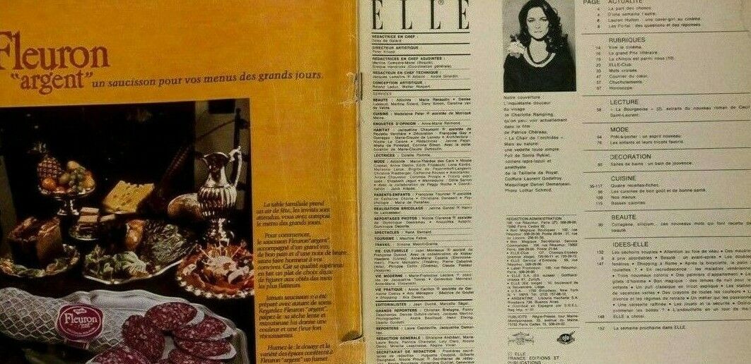 CHARLOTTE RAMPLING Lauren Hutton DUFFY Janice Dickinson HUJAR Carrie Nygren ELLE