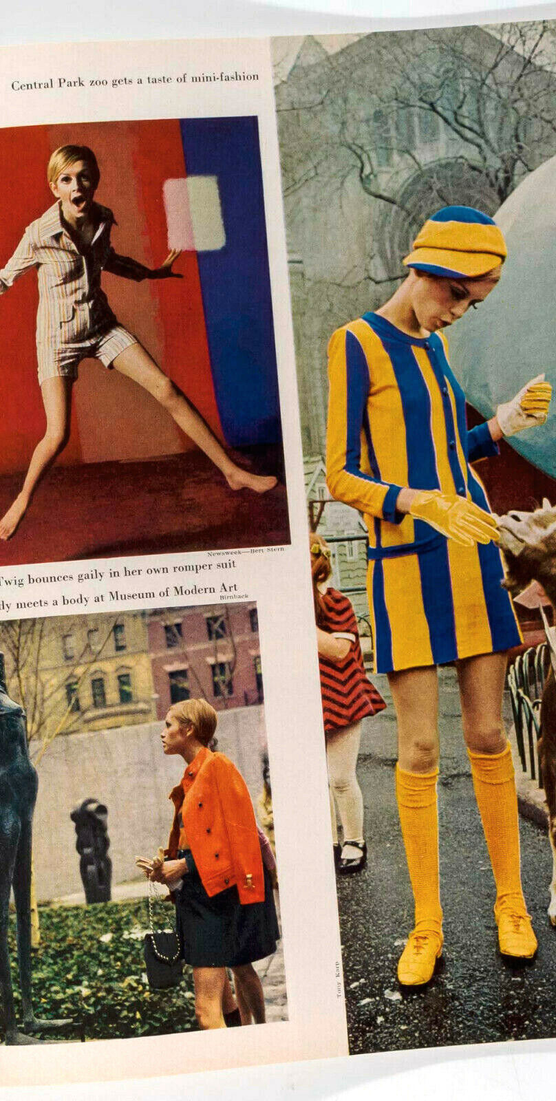 Twiggy MELVIN SOKOLSKY Bert Stern FORD MUSTANG April 1967 Newsweek magazine US