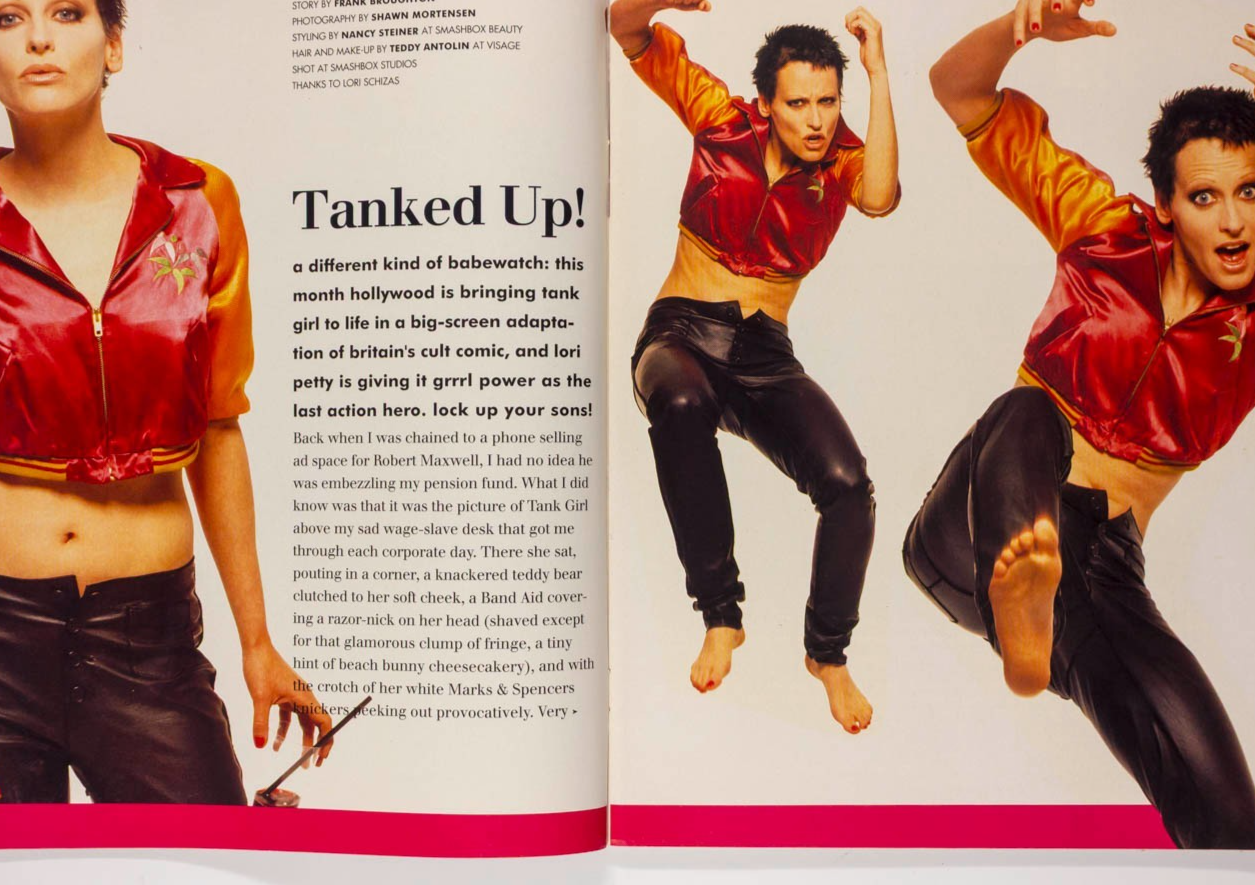 Tank Girl JAMIE HEWLETT Juergen Teller i-D magazine May 1995 Prada EVA HERZIGOVA