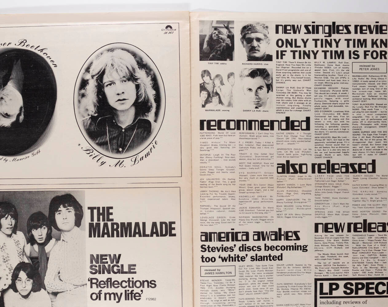 Rolling Stones JOHN LENNON Yoko Ono T-REX Little Richard RECORD MIRROR magazine