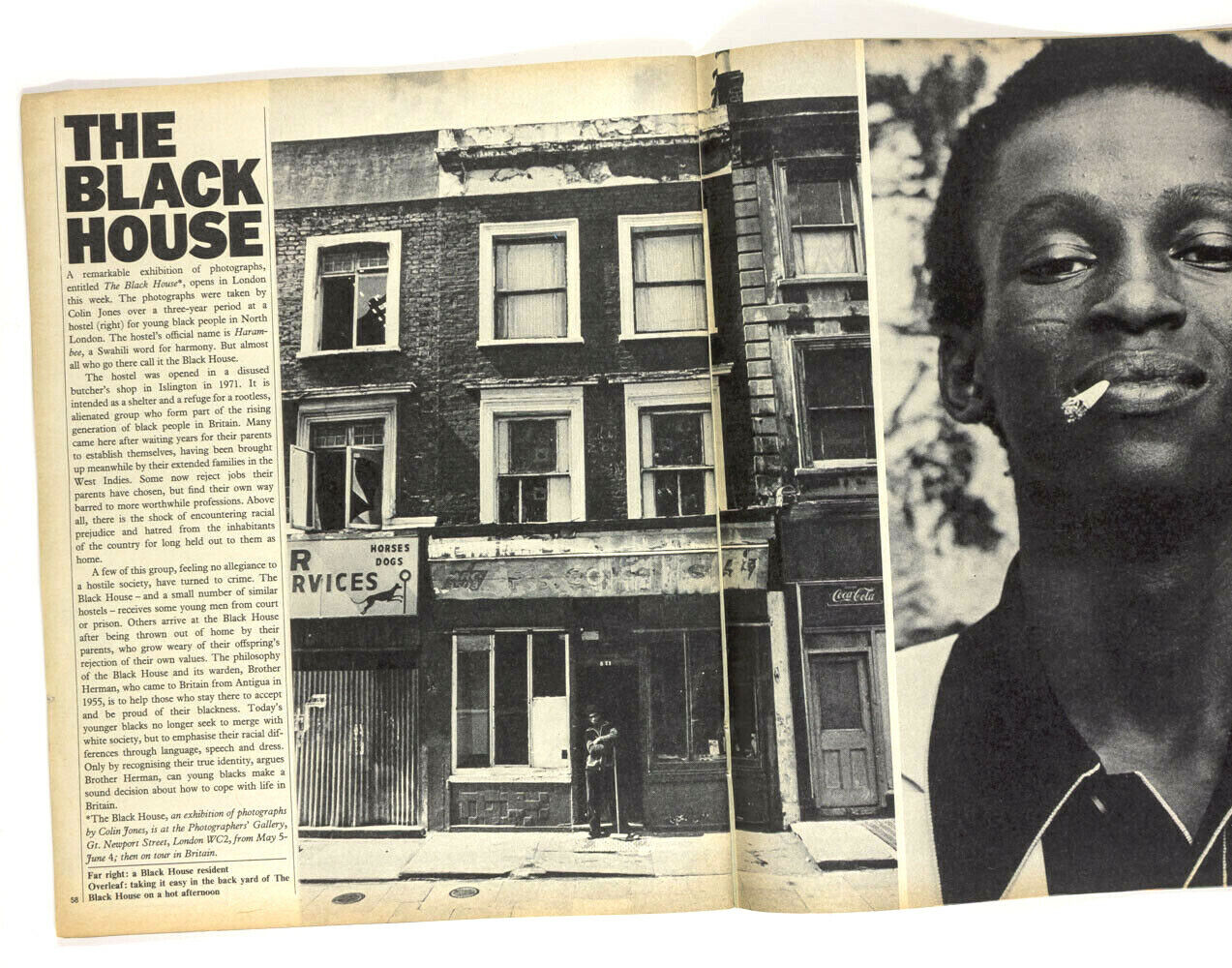 Colin Jones THE BLACK HOUSE Rudolf Nureyev DUFFY  1970's SUNDAY TIMES magazine