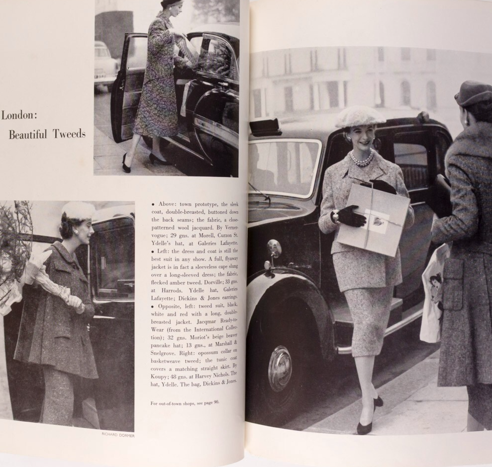 Anne Gunning TOM KUBLIN Brando HARPERS BAZAAR December 1955 Vyvyan Holland TWEED
