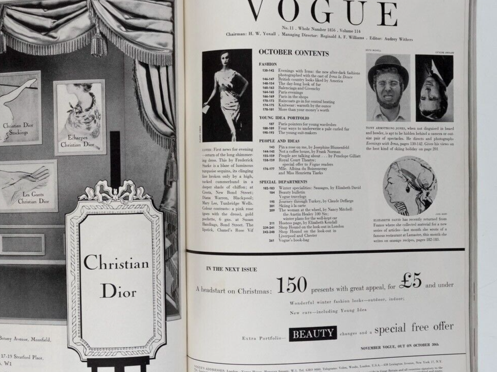 Elizabeth Seal CLIVE REVILL Gary Raymond SNOWDON Dior GIVENCHY Balenciaga VOGUE