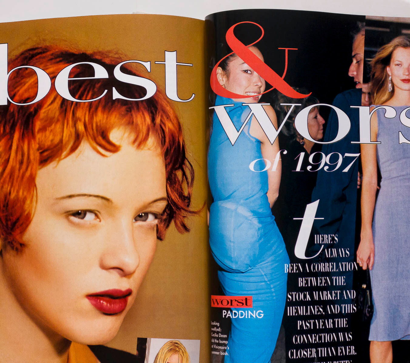 Spice Girls PATSY KENSIT Vogue magazine January 1998 Stella Tennant KAREN ELSON