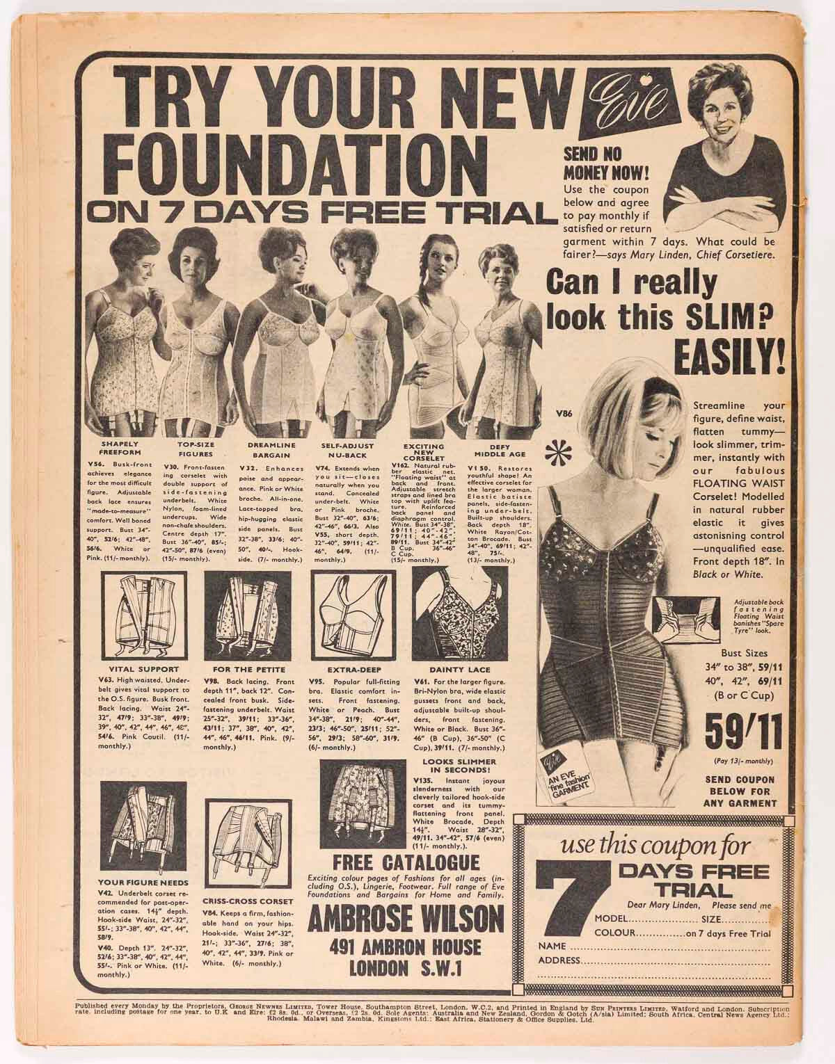Marianne Faithfull TERRY O'NEILL Britt Ekland JOANNA DUNHAM Titbits magazine 60s