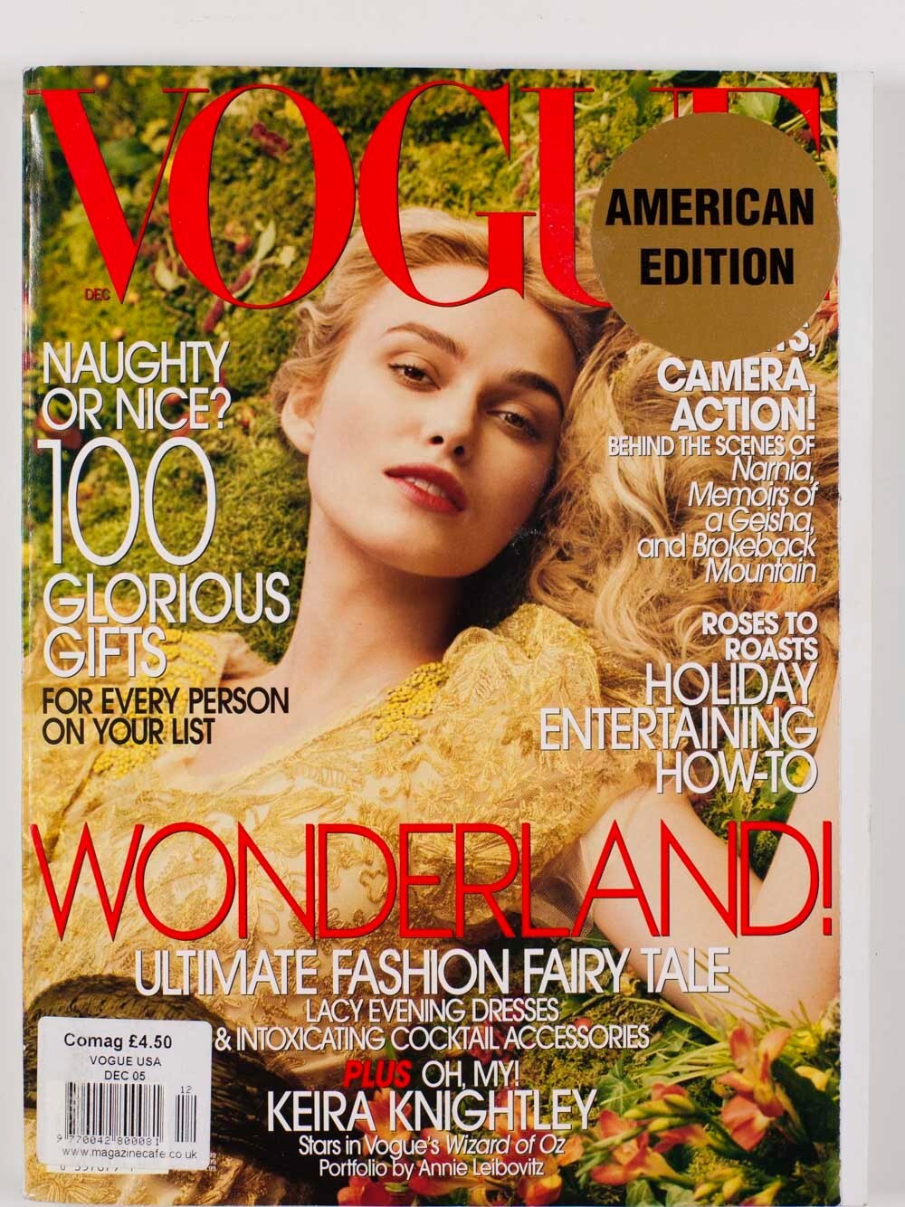 Keira Knightley CILLIAN MURPHY Heath Ledger US VOGUE December 2005 Gong Li ZHANG