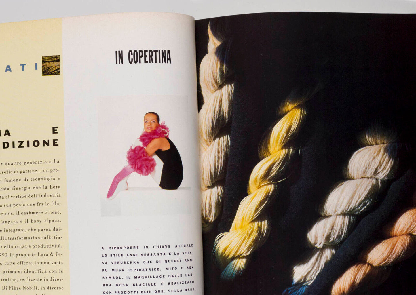 Veruschka BLUMARINE Vanessa Duve NEIL KIRK Vogue Italia Wool magazine supplement