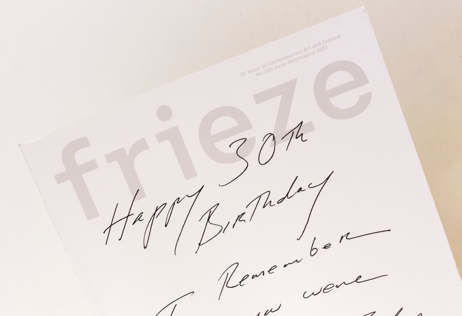 Tracey Emin SARAH LUCAS Precious Okoyomon FRIEZE magazine 2021 Happy 30 birthday