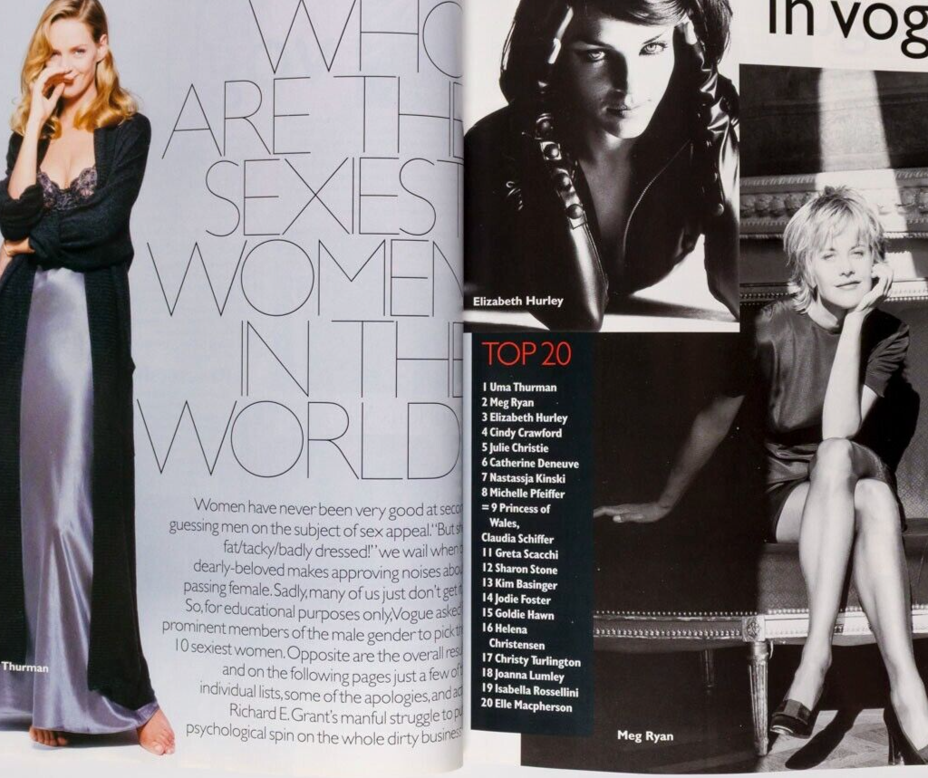 CLAUDIA SCHIFFER Paula Yates STEVEN KLEIN Vogue November 1995 30th birthday gift
