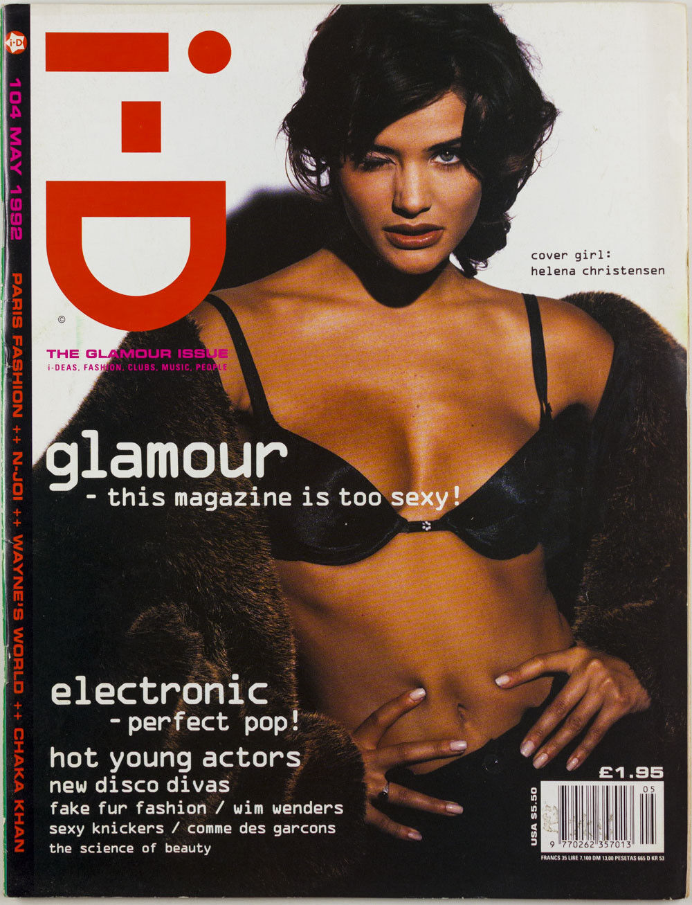 Helena Christensen RUFUS SEWELL Vivienne Westwood MAMBO Wim Wenders i-D magazine