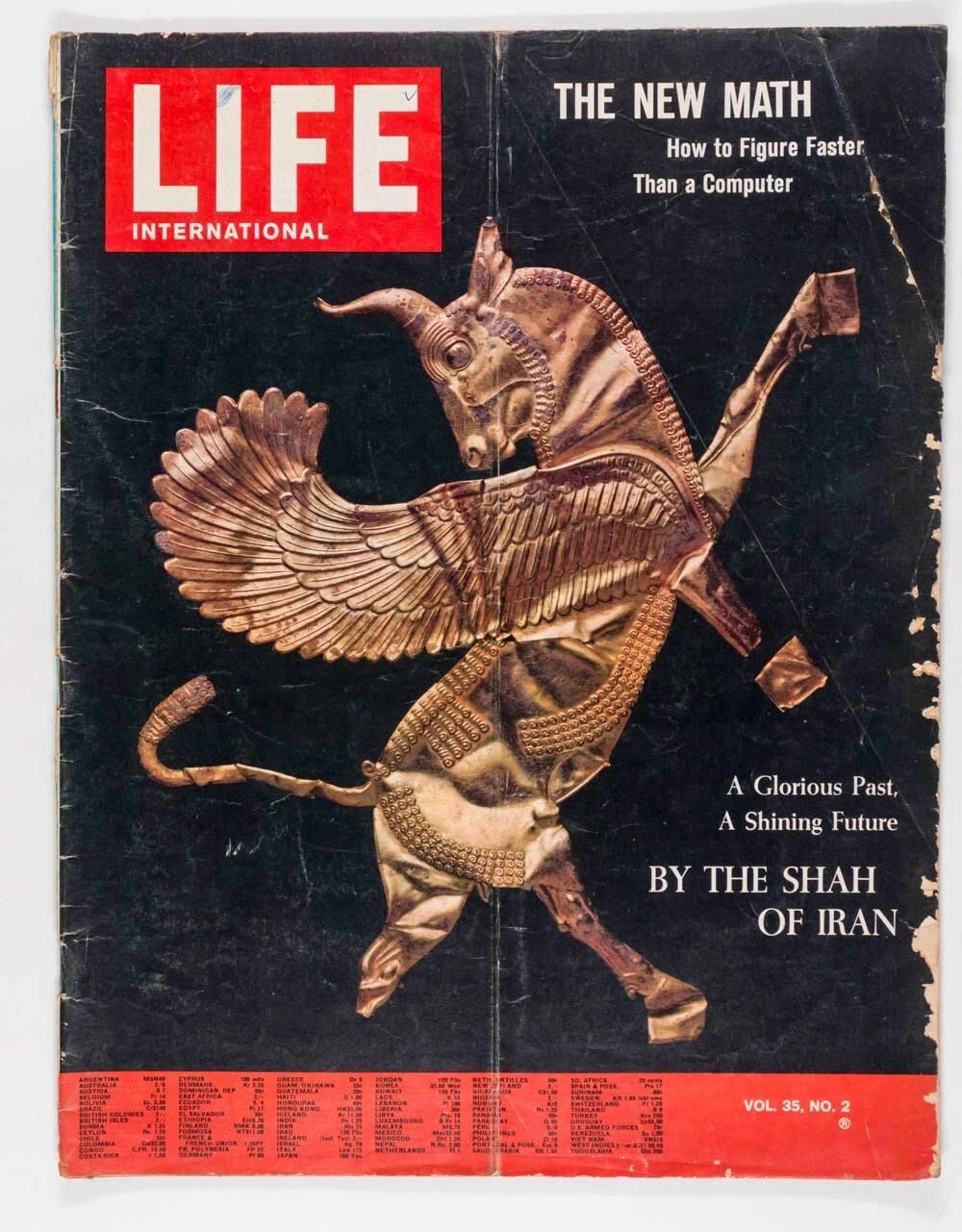 Shah Iran JOHN F KENNEDY Madrid LIFE INTERNATIONAL magazine July 1963 Hong Kong