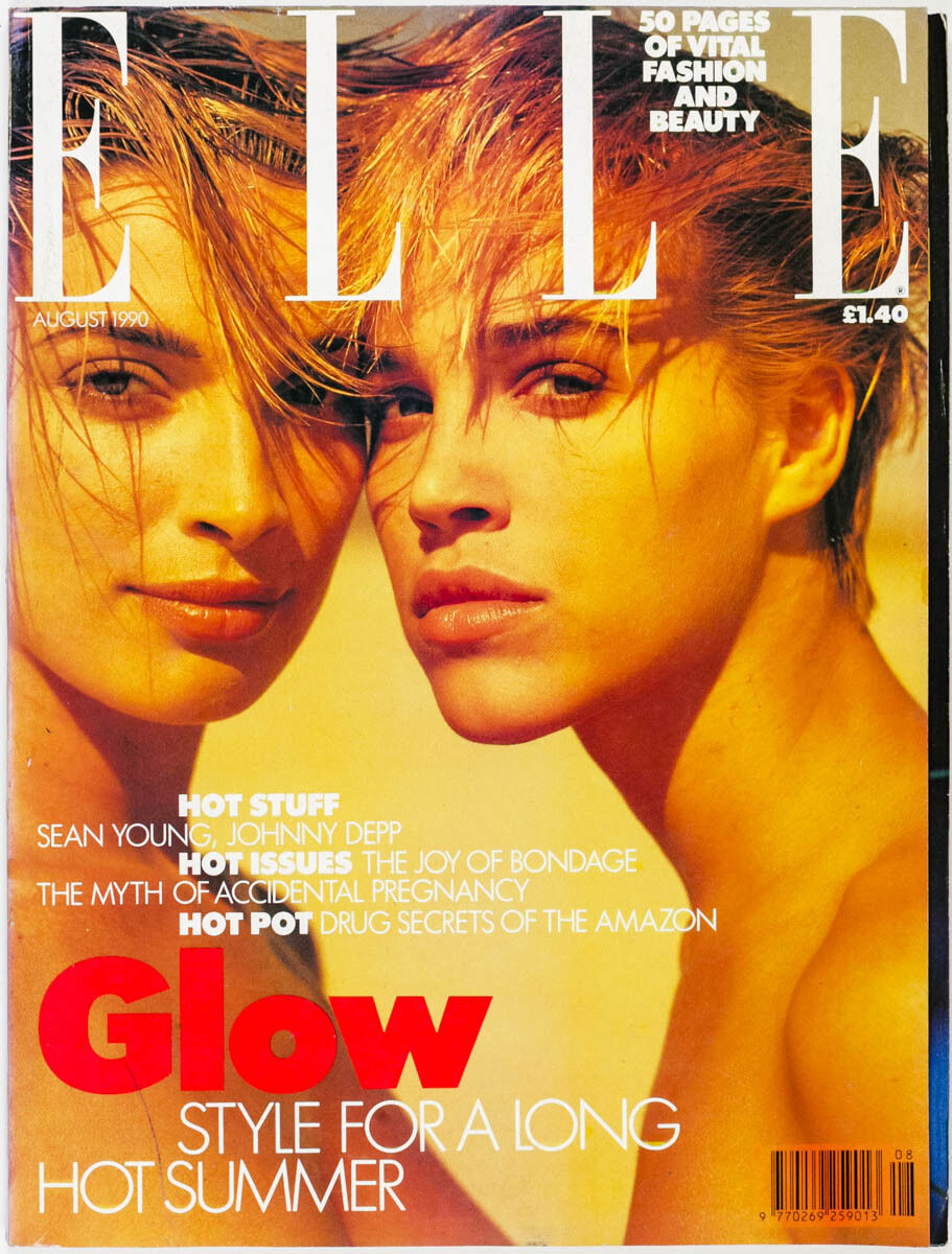 SEAN YOUNG Johnny Depp MARK BORTHWICK Pam Hogg DV8 ELLE MAGAZINE AUGUST 1990