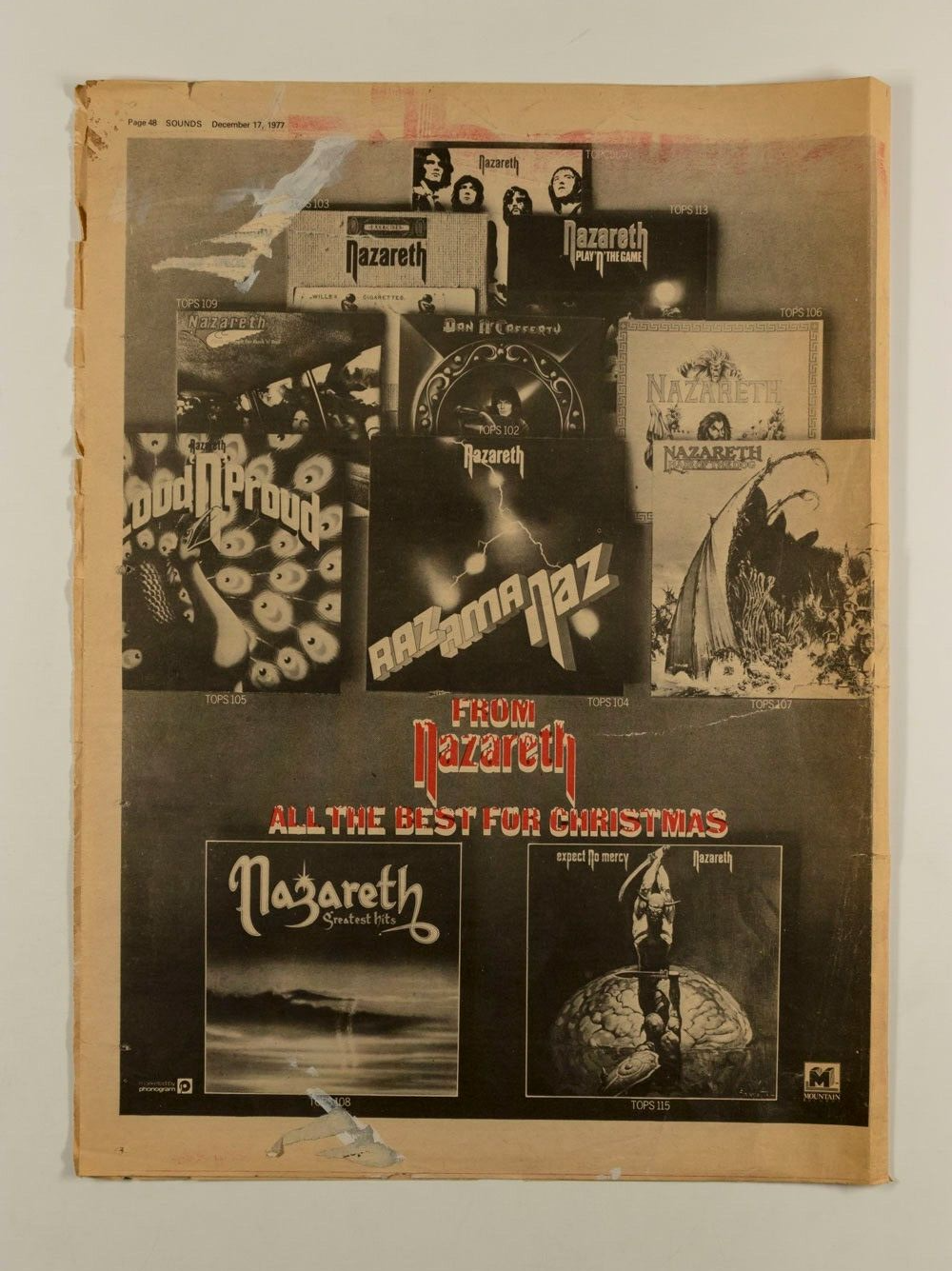 The Jam in San Francisco CHRIS WALTER Nazareth PAUL WELLER Sounds magazine cover