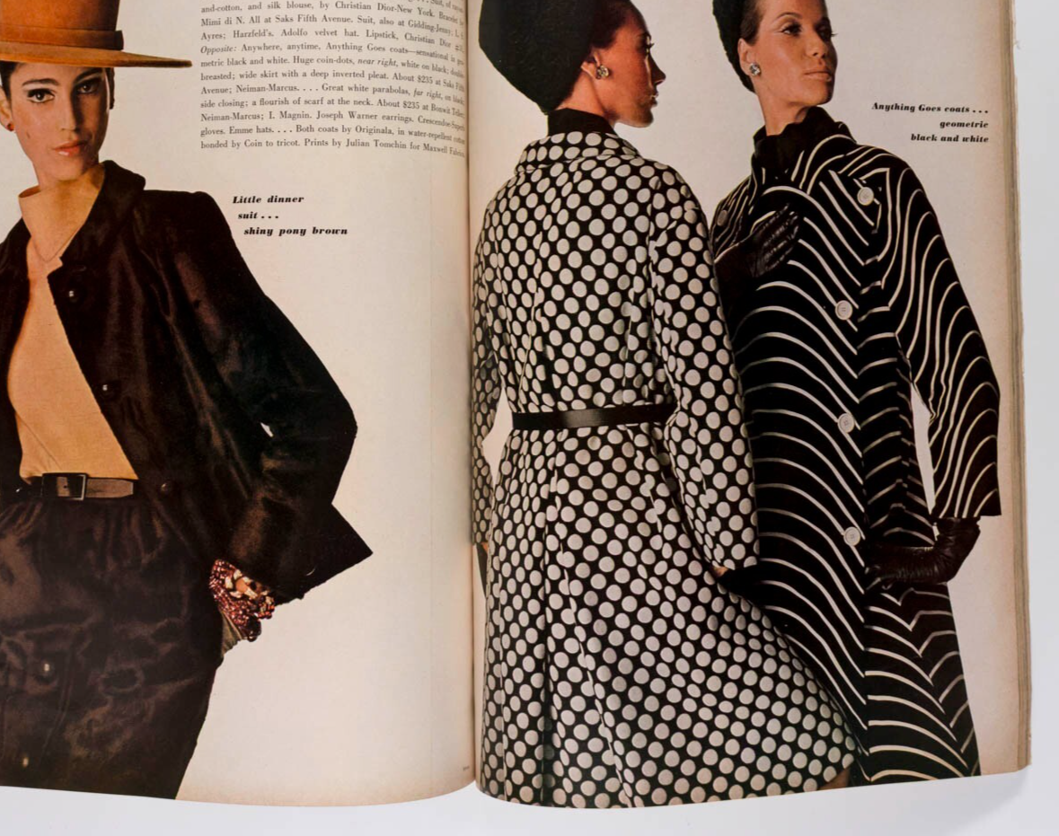 MARISA BERENSON Veruschka PENN Vogue September 1965 Fellini COLLECTIONS Barzini