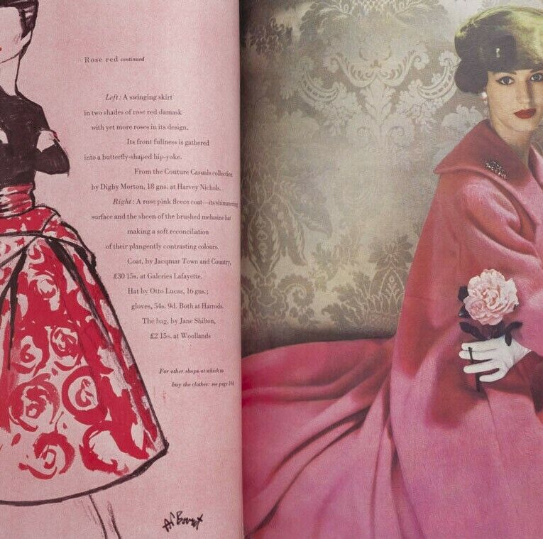 Norman Parkinson CHARLIE CHAPLIN Jean Cocteau LEE MILLER Red Rose Vogue 1956 vtg