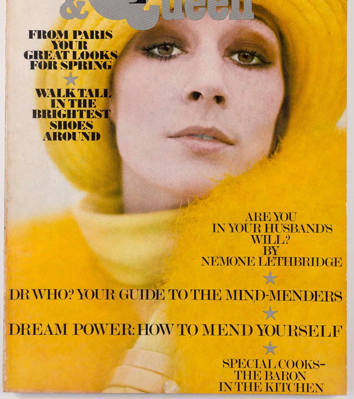 ANJELICA HUSTON Nemone Lethbridge PARIS Yellow ALEX CHATELAIN Harpers & Queen UK