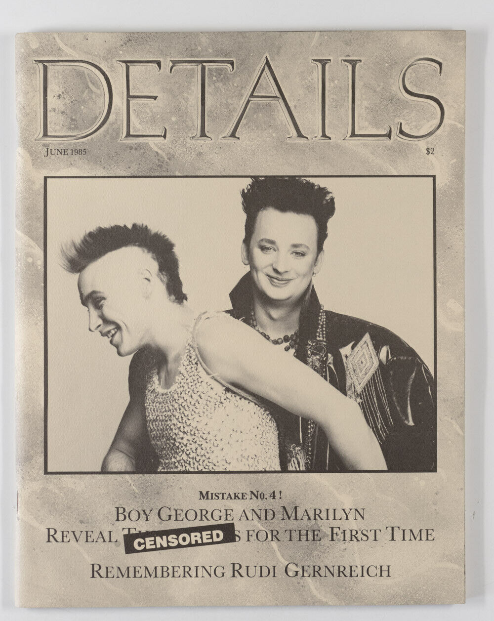 BOY GEORGE Jackie Curtis RUDI GERNREICH Christopher Lambert VTG Details magazine