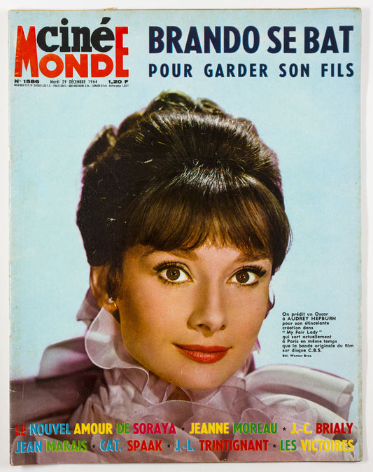 Audrey Hepburn BRIGITTE BARDOT Jeanne Moreau BRANDO Cinemonde 1586 December 1964