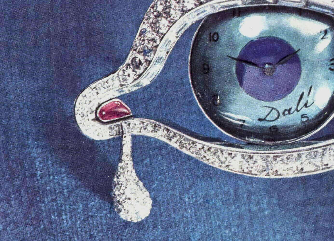 SALVADOR DALI An Eye On Time JEWELLERY Jewels ART Rare THE QUEEN magazine UK vtg