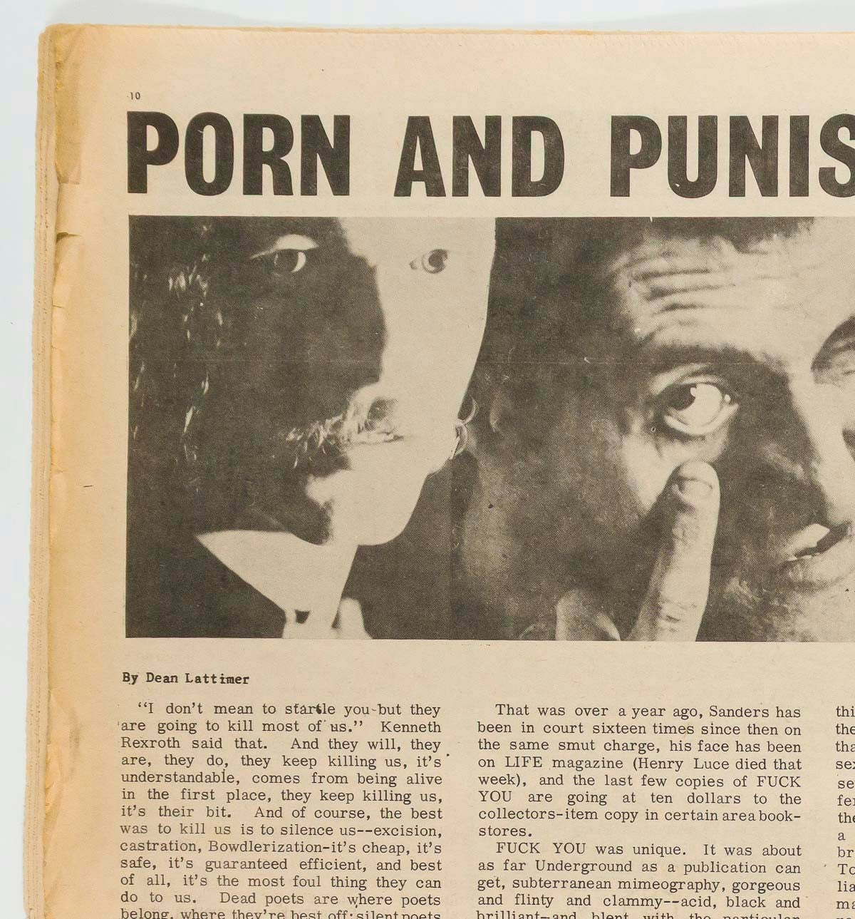 FRANK ZAPPA The East Village OTHER MAGAZINE April 1967 EVO 2 No 9 Jim Schwall IT