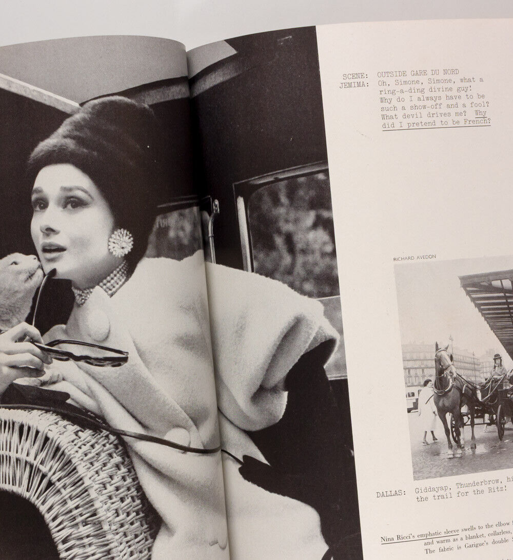 AUDREY HEPBURN Buster Keaton RICHARD AVEDON Paris Pursuit MEL FERRER vtg HARPERS