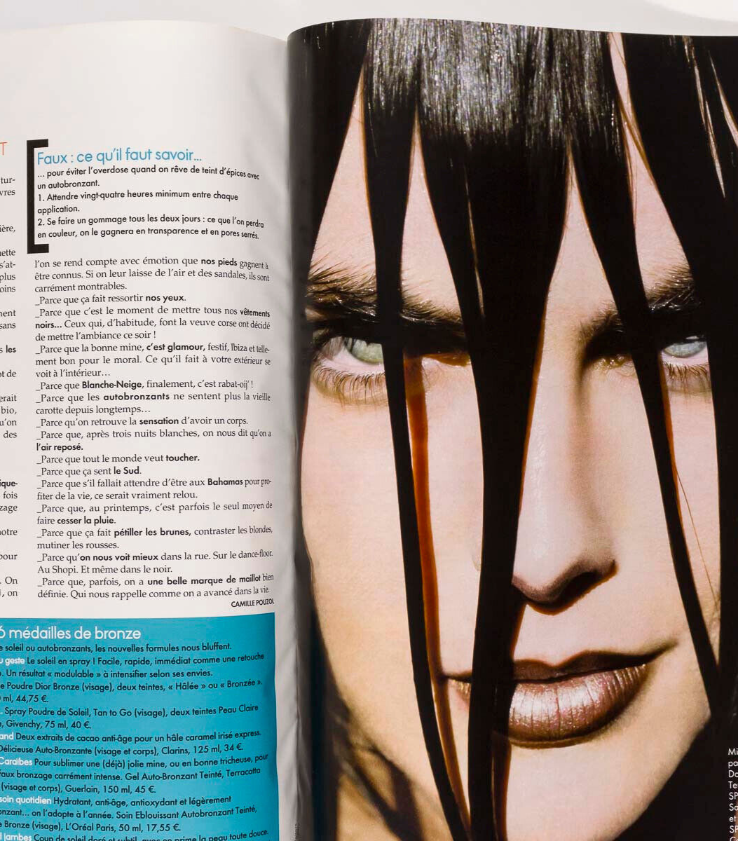 HILARY RHODA May Gil ASHTON KUTCHER Jacqueline de Romilly ~ ELLE FRANCE magazine