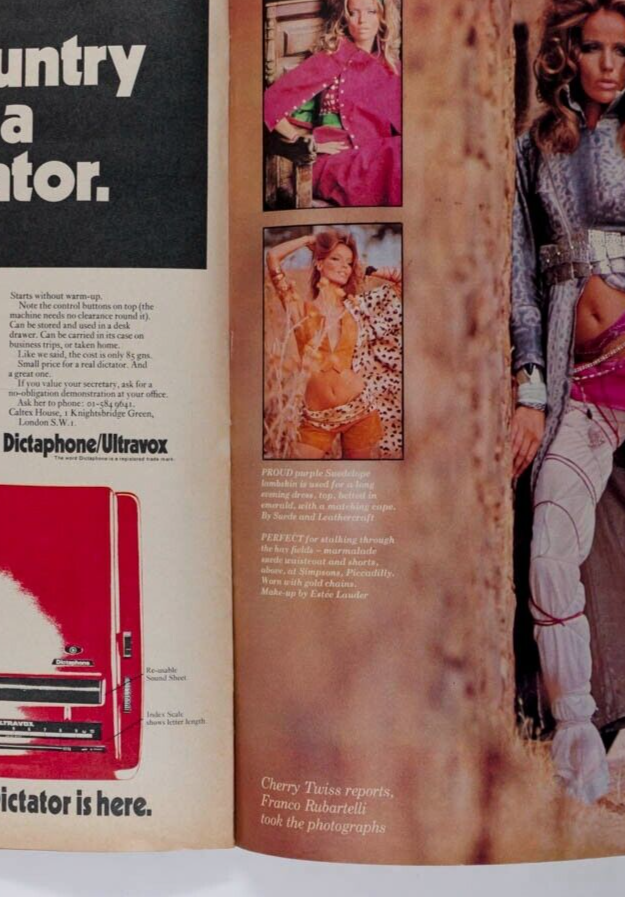Veruschka JAGUAR XJ6 Jack Webber TELEGRAPH magazine September 1968 Mediums AVON