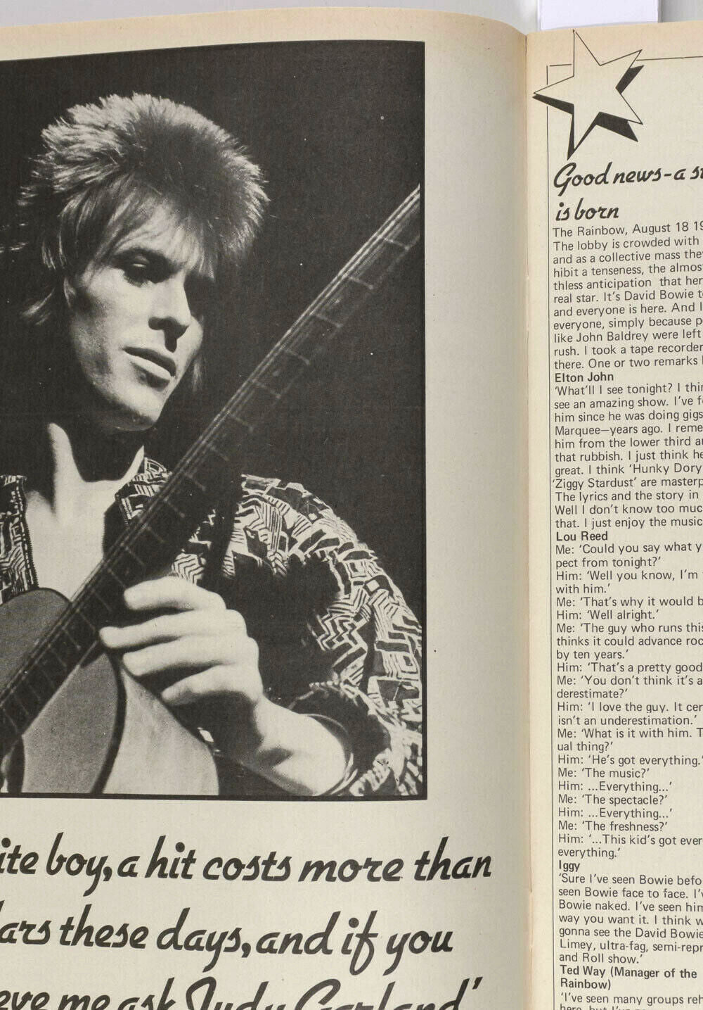 David Bowie ROY HARPER Tim Hardin PIP SIMMONS Warhol TIME OUT magazine 1979 #154