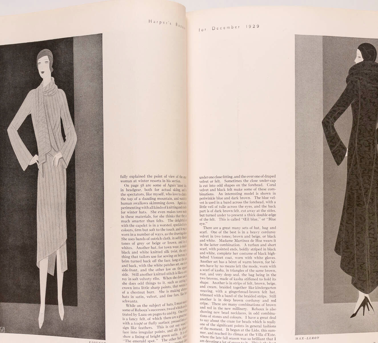 Erte BARON DE MAYER Lanvin HARPERS BAZAAR December 1929 Marmon ALEC WAUGH Worth
