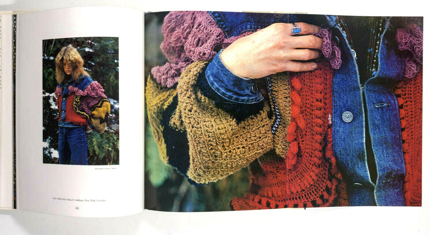 AMERICAN DENIM Baron Wolman NEW FOLK ART Hippies EMBROIDERED JEANS book RAGS vtg