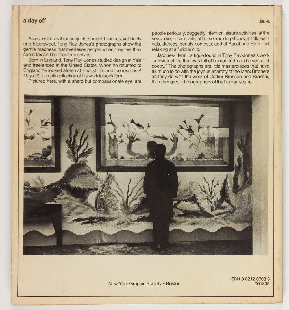 TONY RAY JONES a day off ~ RARE 1st US Edition 1974 Softback photo book PB First