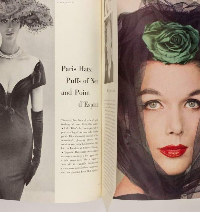 Balenciaga SUZY PARKER Avedon ST MORITZ Christian Dior tribute UK Harpers Bazaar