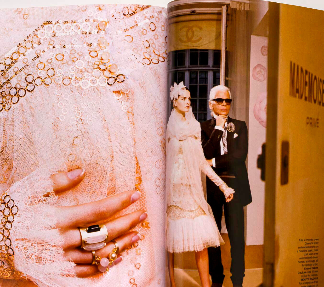 KATE MOSS Karen Elson KAROLINA KURKOVA Harpers Apr 2002 Lagerfeld JESSICA MILLER