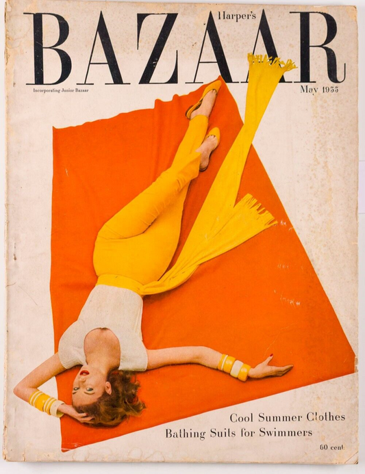 RICHARD AVEDON Suzy Parker LOUISE DAHL-WOLFE Harper's Bazaar 1955 May OLDSMOBILE