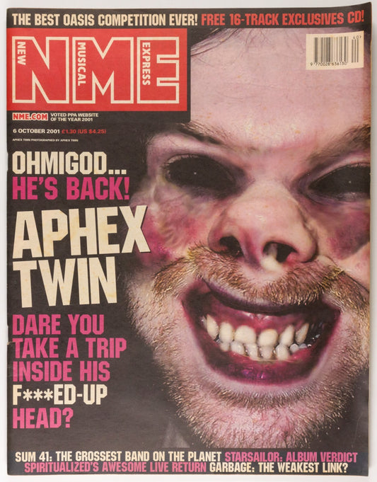 APHEX TWIN Spiritualized GARBAGE Sum 41 Pulp NME magazine 6 October 2001 Streets