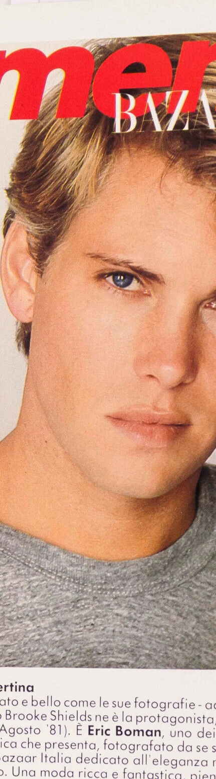 ERIC BOMAN male models 80s menswear VTG Piaget MEN'S HARPER'S BAZAAR ITALIA UOMO