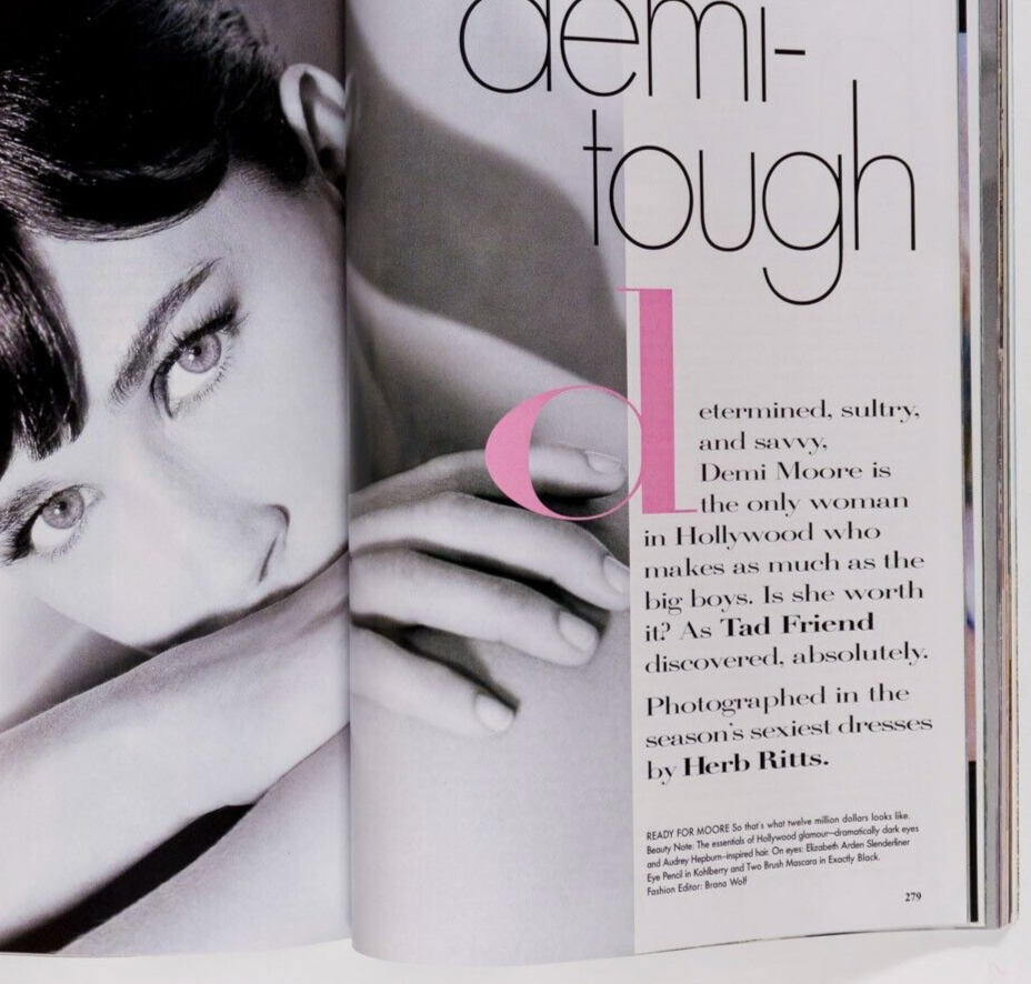 Demi Moore HERB RITTS Kate Moss VOGUE October 1995 Helmut Newton STELLA TENNANT